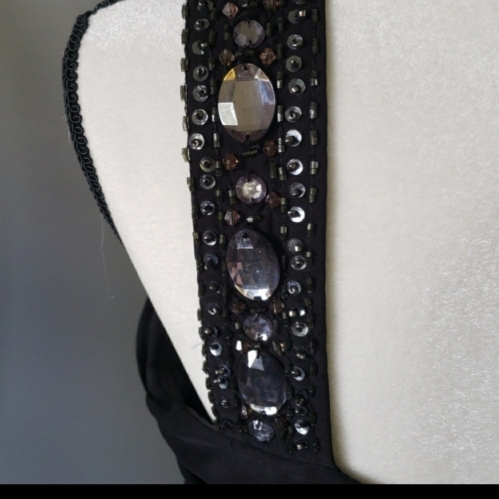 Collection by Dress Barn black beaded and ruched dress - Picture 4 of 8